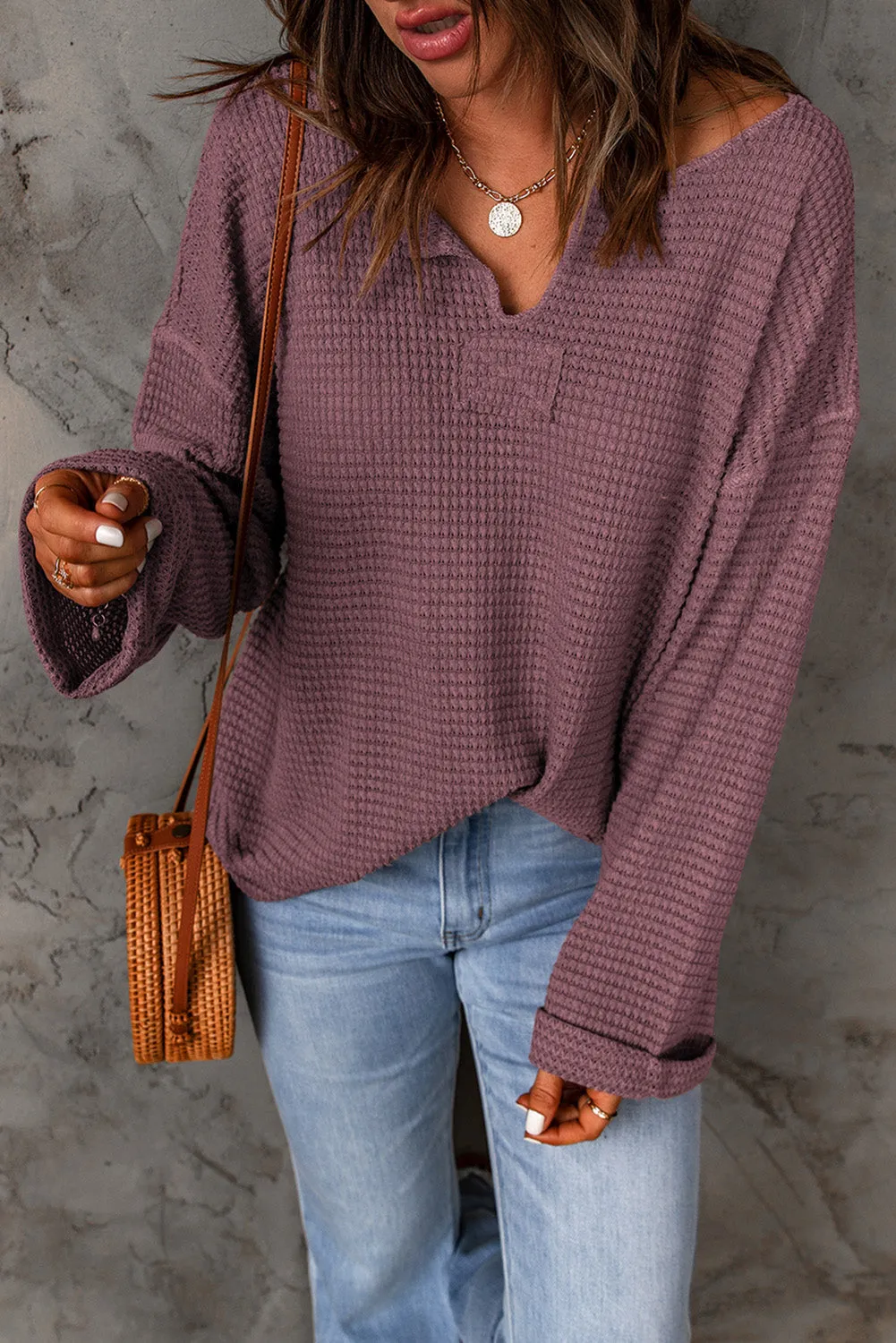 Knit Loose Long Sleeve Top