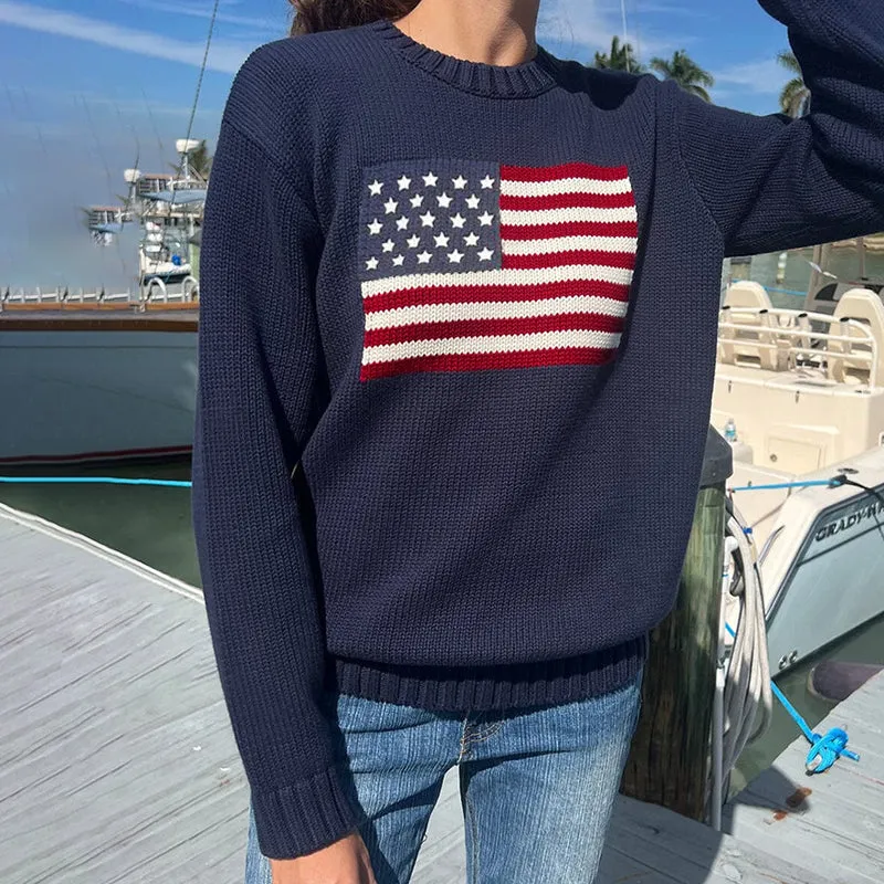 Mable American Flag Sweater