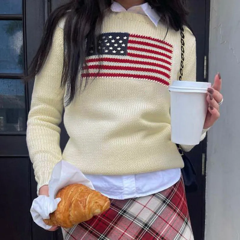 Mable American Flag Sweater