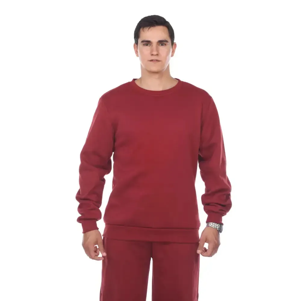 Men's Fleece Crew Neck Pullover Sweatshirts