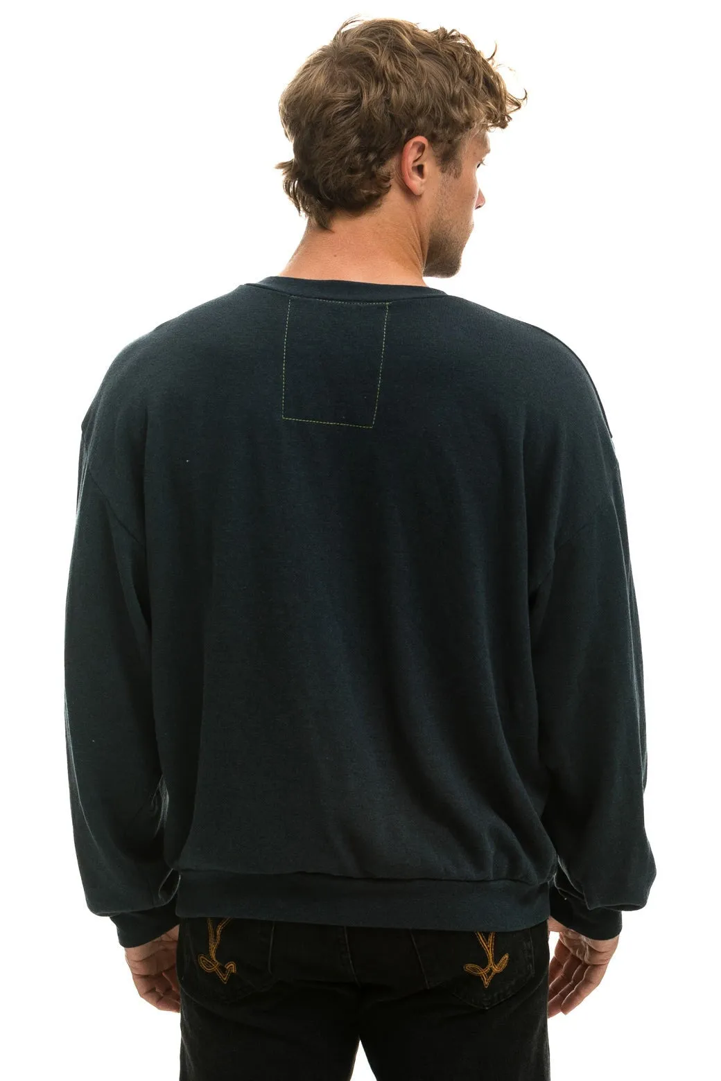 MOUNTAIN STITCH RELAXED CREW SWEATSHIRT - CHARCOAL // GREY