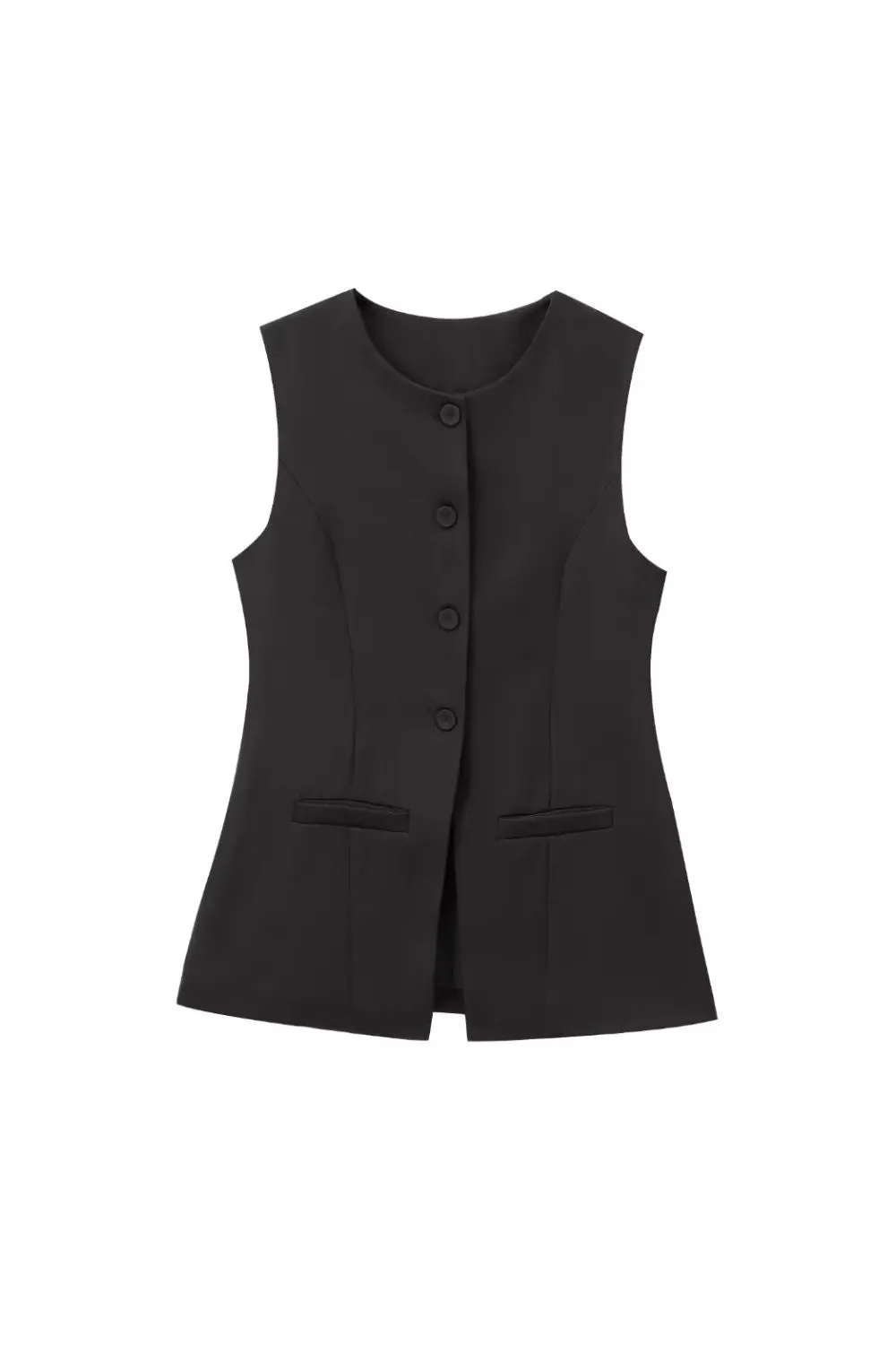 'Natalia' Versatile Sleeveless Round-Neck Vest