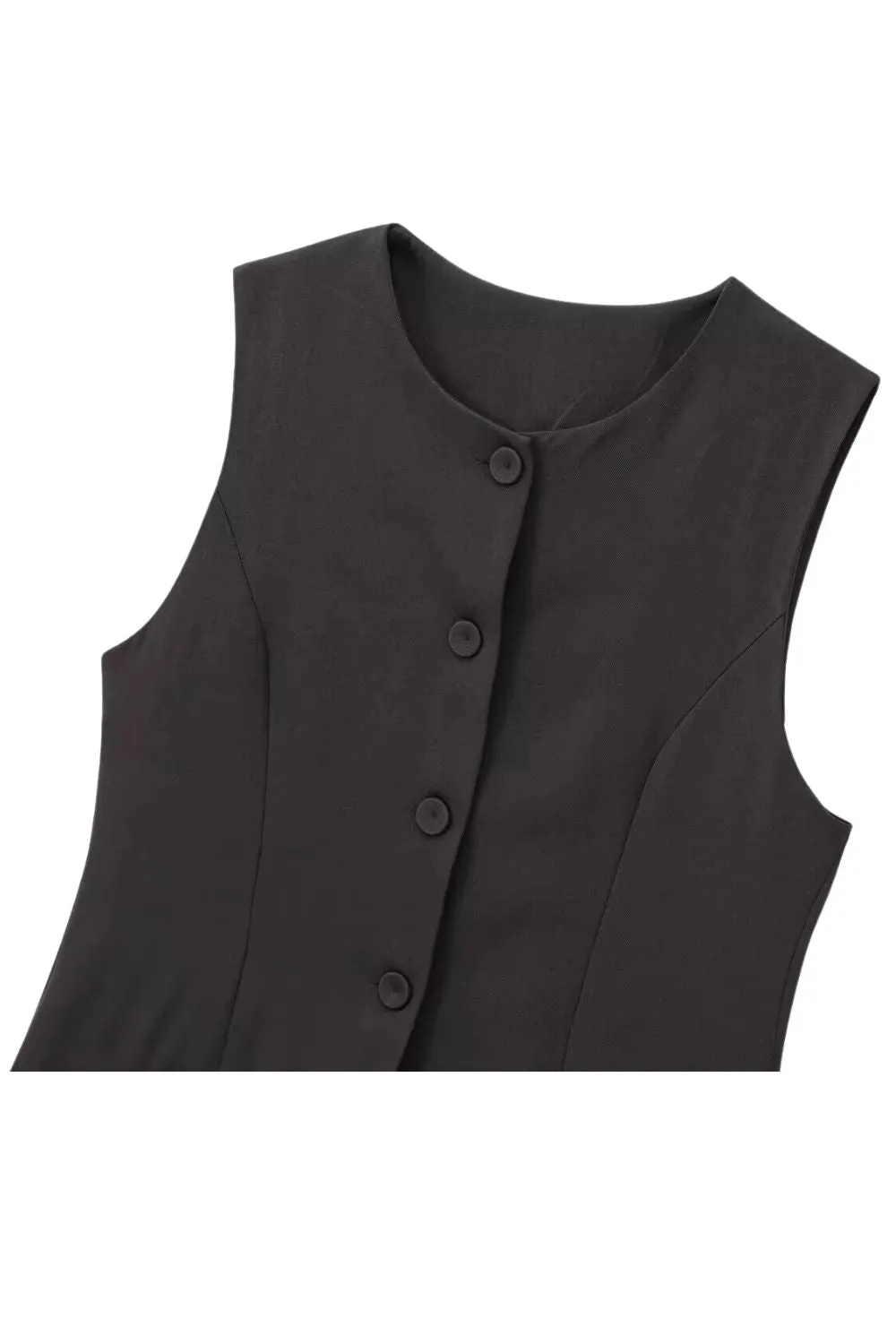 'Natalia' Versatile Sleeveless Round-Neck Vest