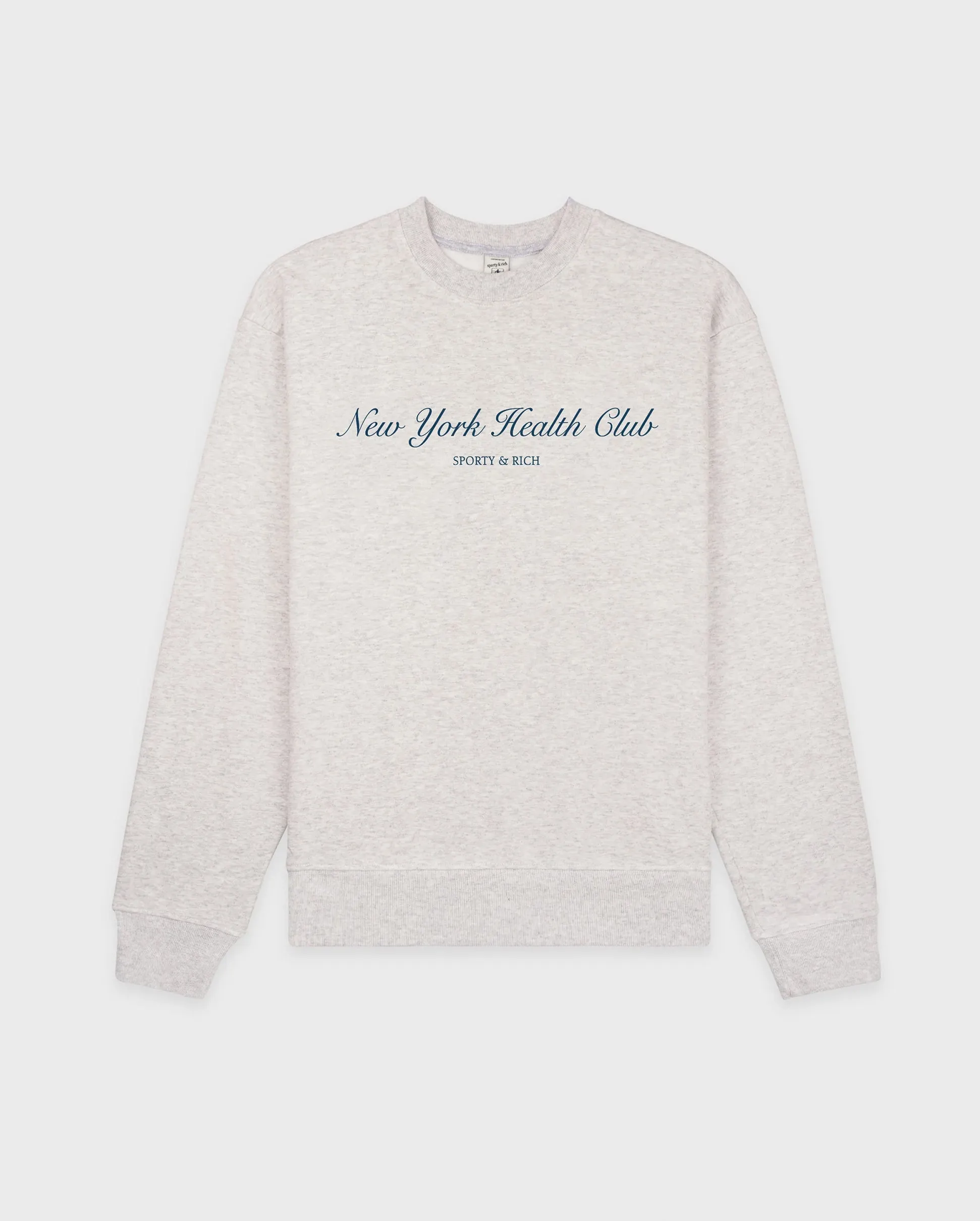 NY HEALTH CLUB CREWNECK / HEATHER GRAY NAVY