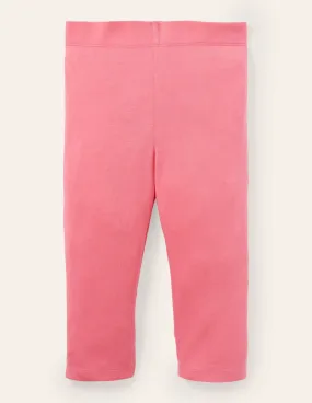 Plain Cropped Leggings-Bright Camelia Pink