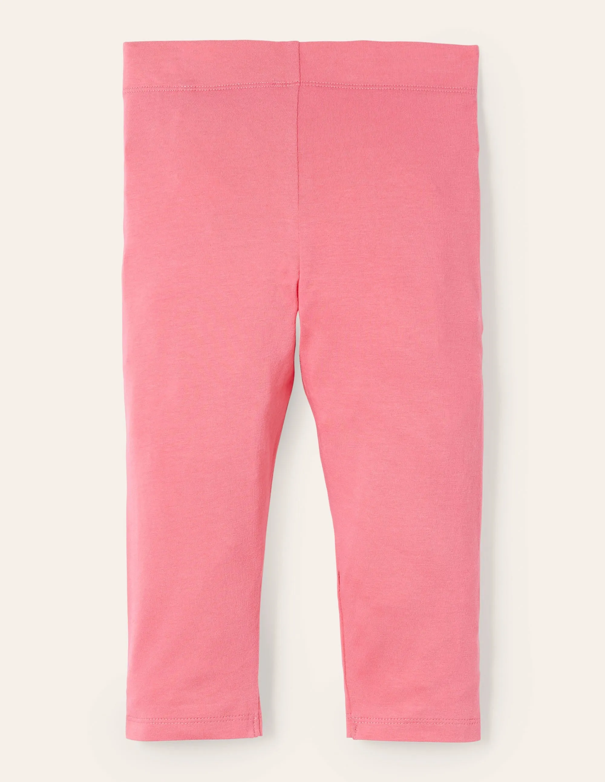 Plain Cropped Leggings-Bright Camelia Pink