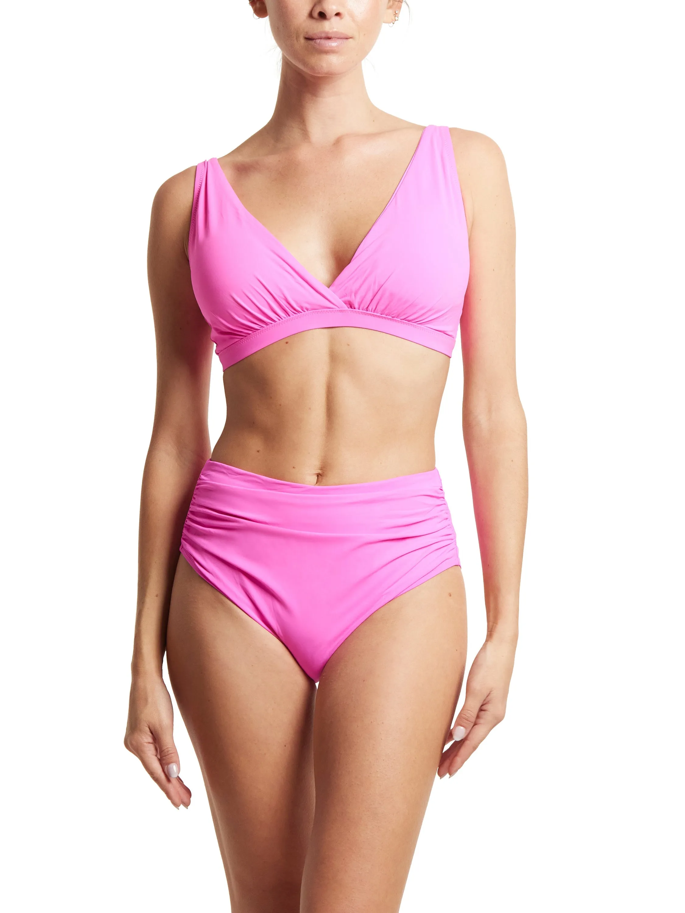 Plunge Swim Top Unapologetic Pink