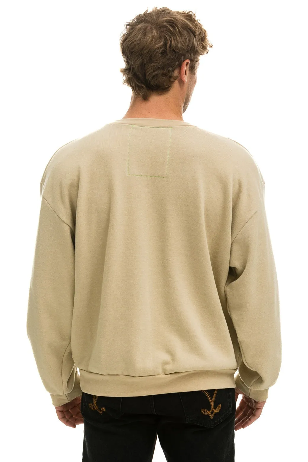 PRAY FOR SNOW RELAXED CREW SWEATSHIRT - SAND