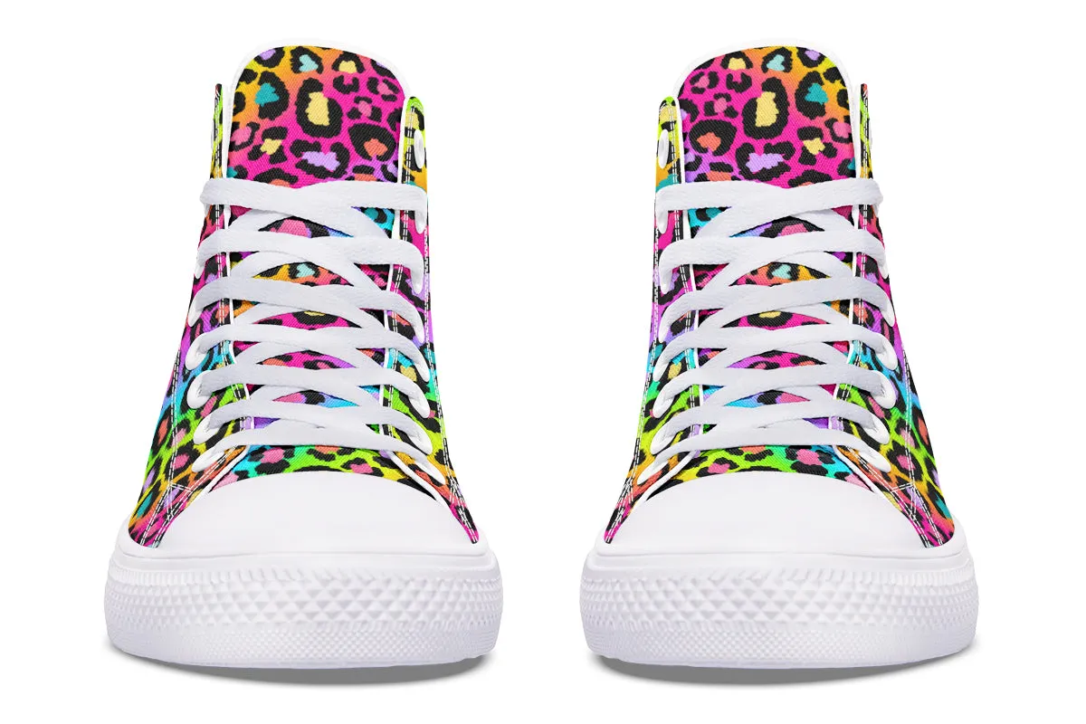 Rainbow Leopard High Tops