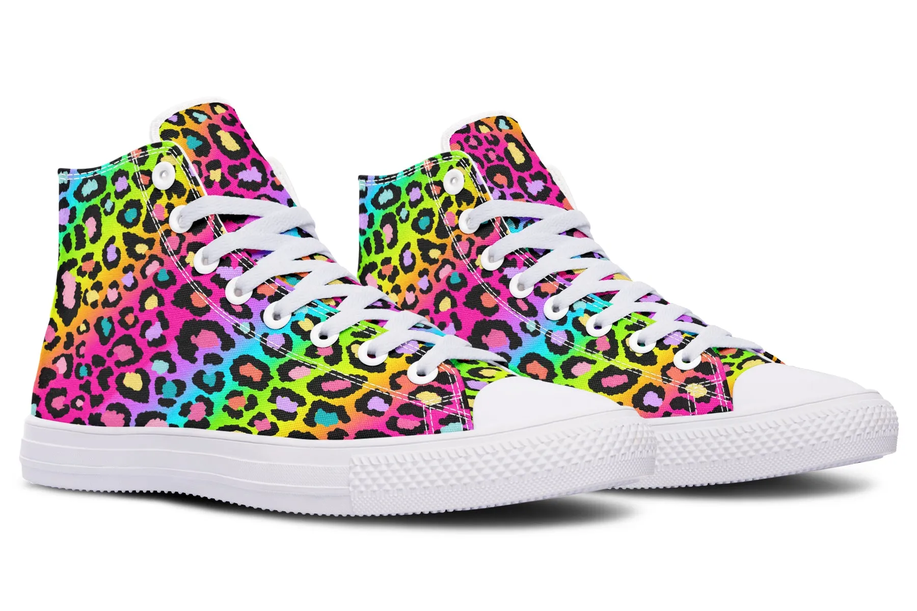 Rainbow Leopard High Tops