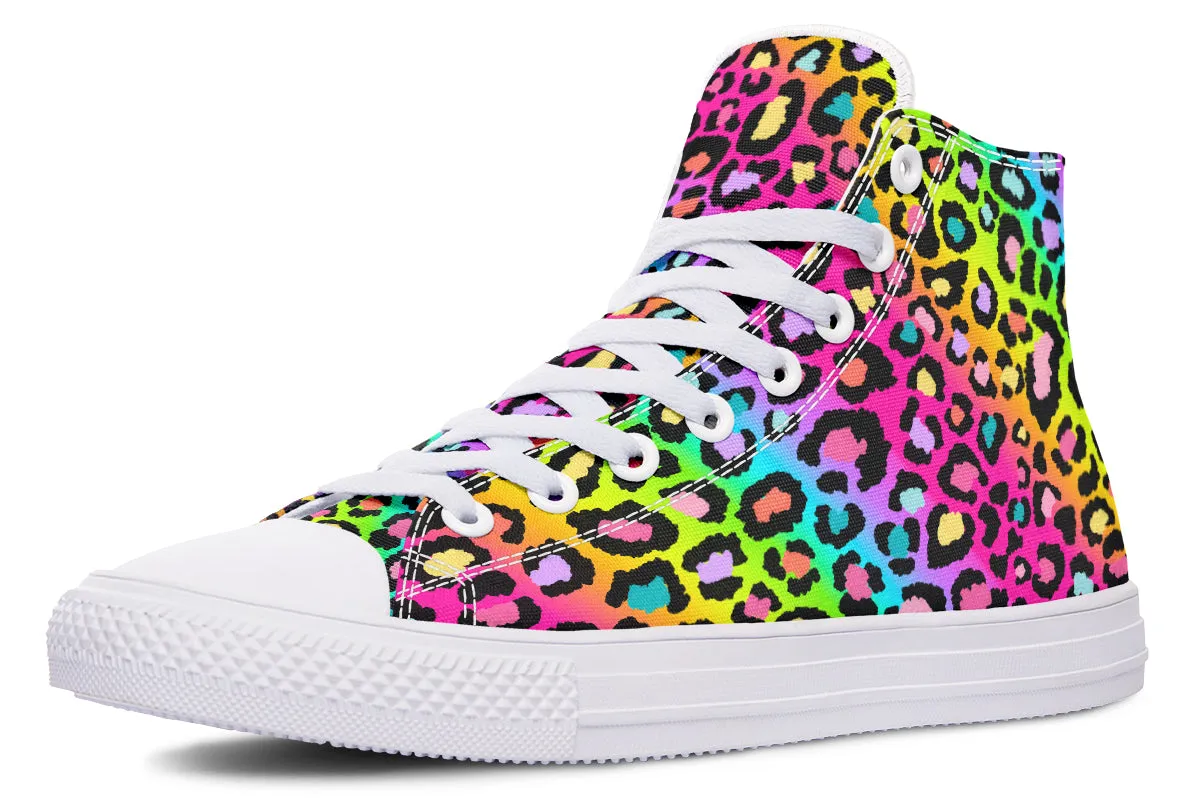 Rainbow Leopard High Tops