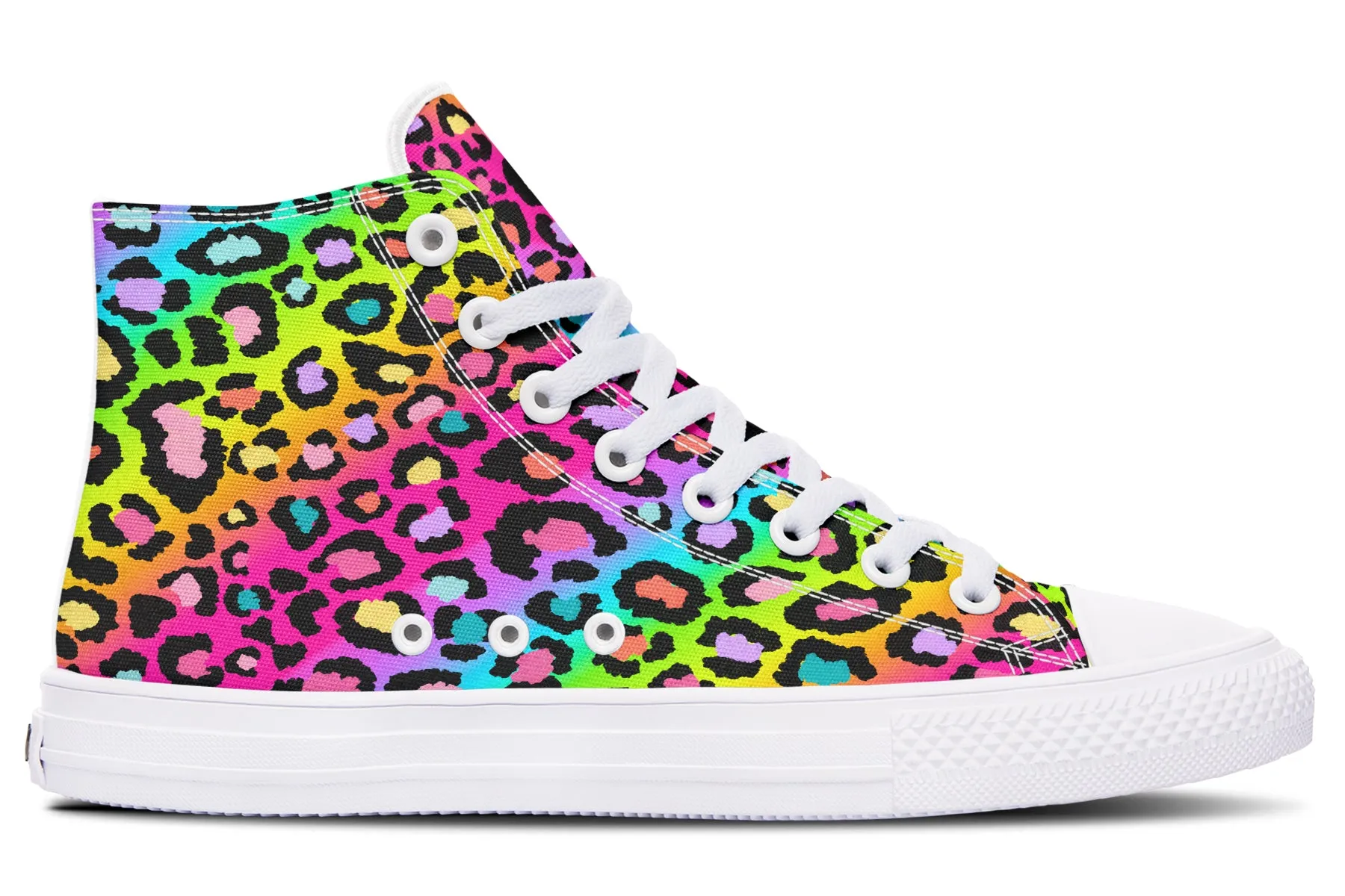 Rainbow Leopard High Tops