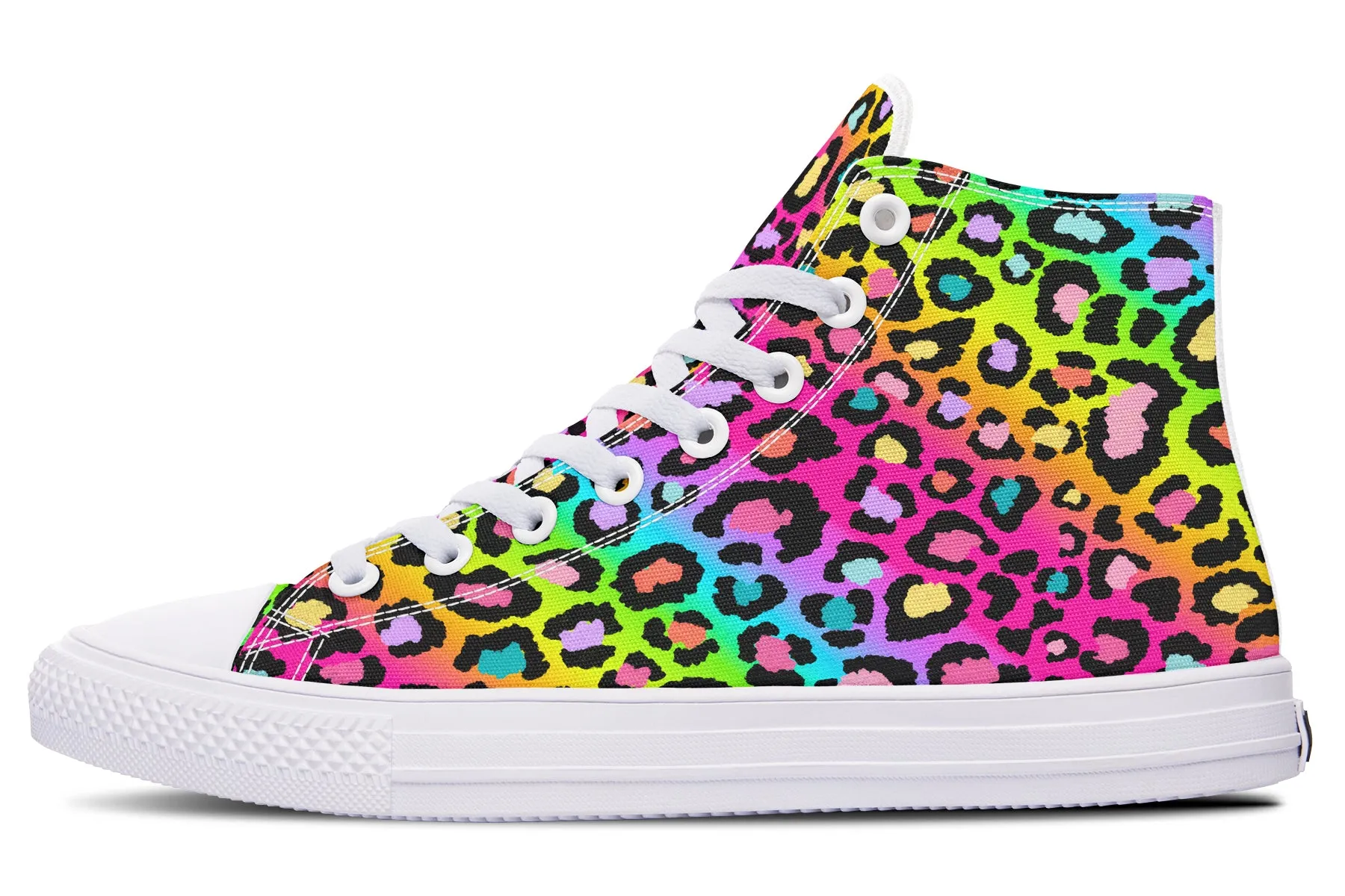 Rainbow Leopard High Tops