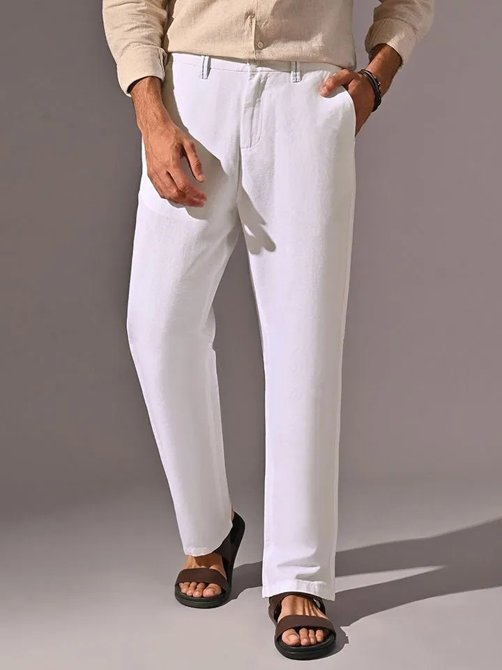 Relaxed Linen Pants - Coast