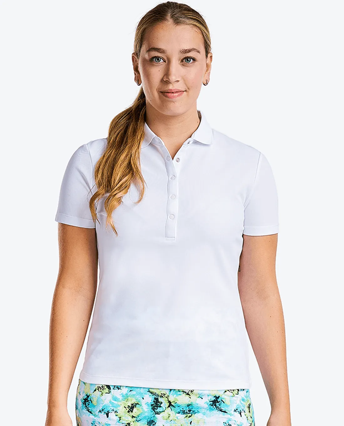 SIZE XL - NIVO Brenna Short Sleeve Polo White 100