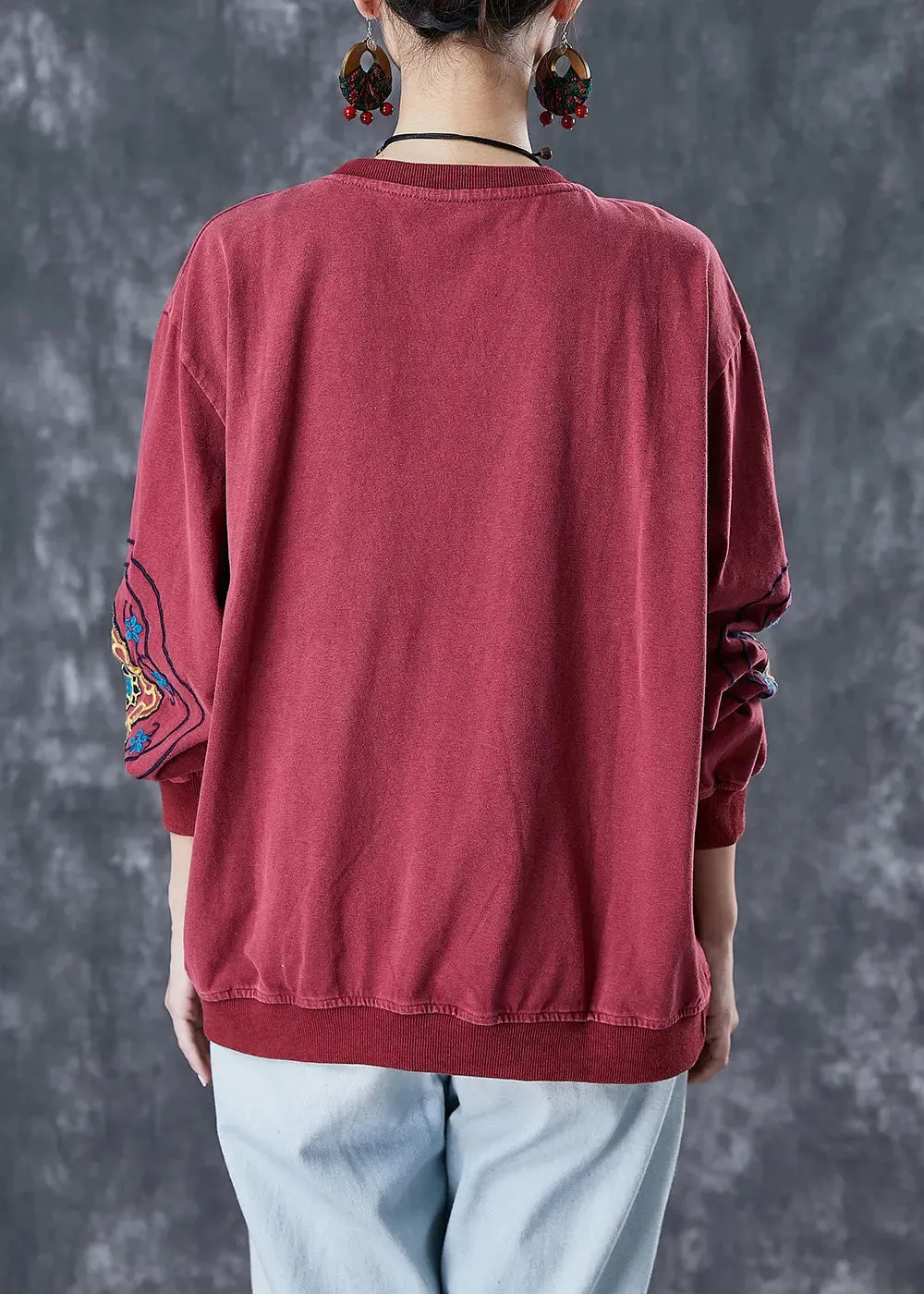 Style Dull Cotton Loose Sweatshirts Top Fall