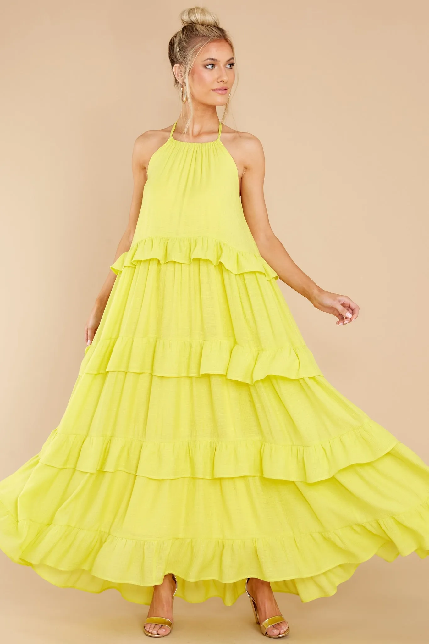 Sun Gazer Lemonade Yellow Maxi Dress