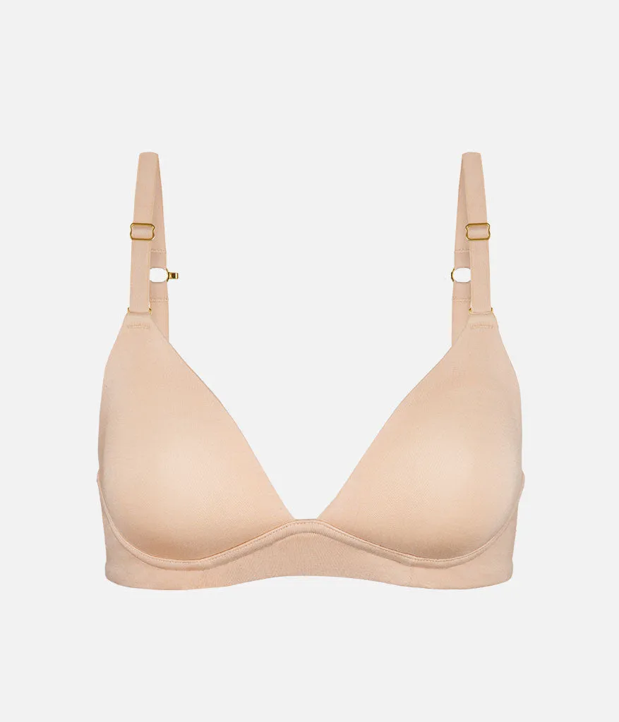 The All-Day Plunge No-Wire Bra: Toasted Almond