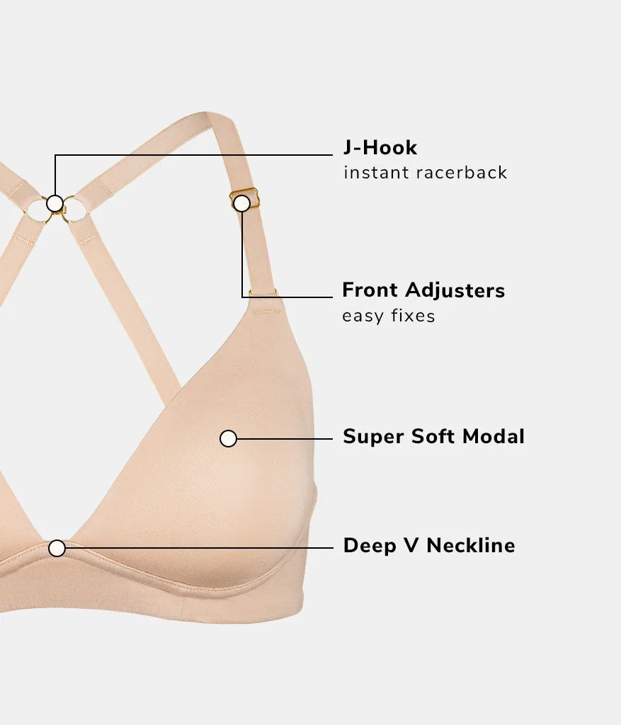 The All-Day Plunge No-Wire Bra: Toasted Almond