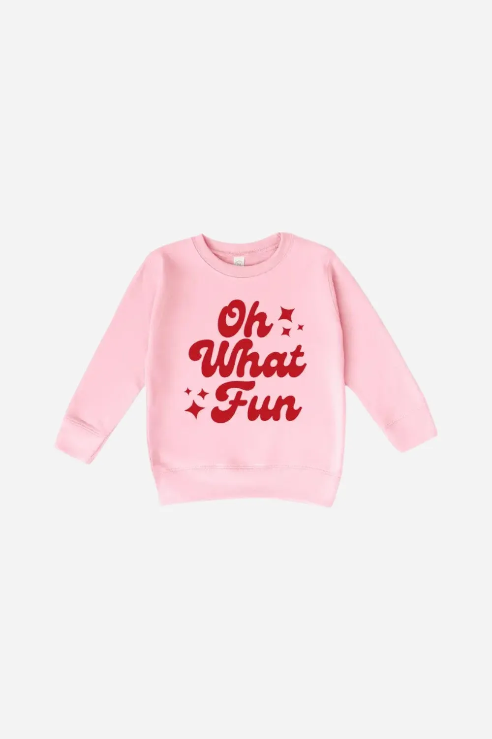 The Babe Co. Oh What Fun Pink Toddler/Youth Sweatshirt