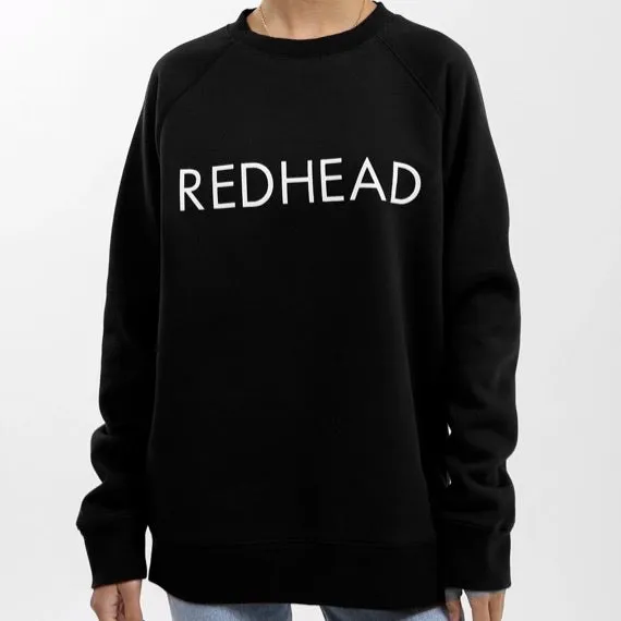 The "REDHEAD" Classic Crew Neck Sweatshirt | Black