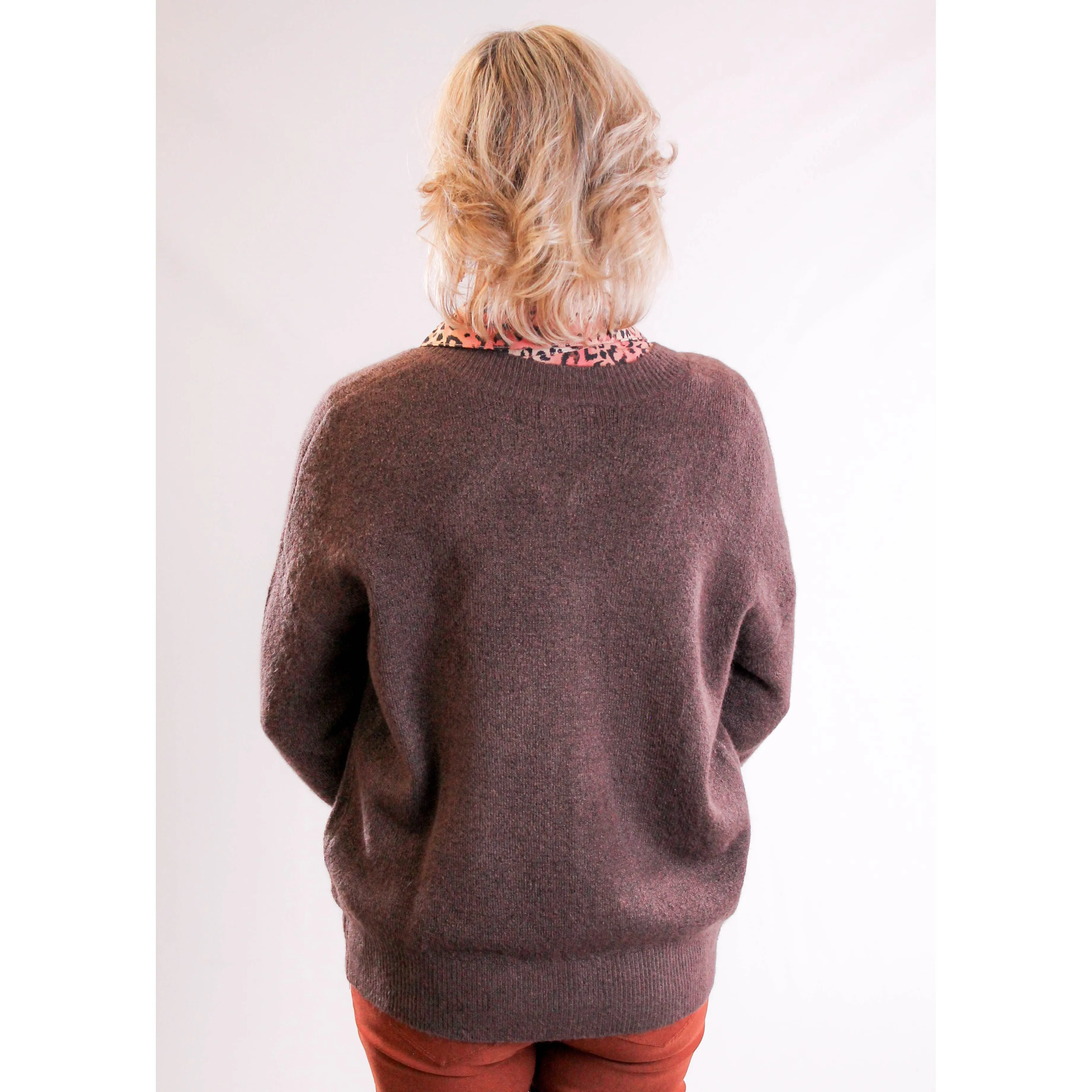 The Workshop Drop Shoulder V Neck Sweater