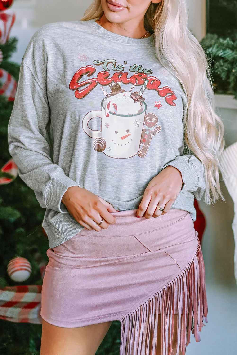 Tis The Season Graphic Christmas Sweatshirt