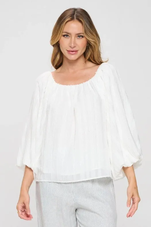 Versatile Sheer Heavy Boat Neck Top