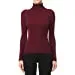 Women's Turtleneck Long Sleeve Ribbed Sweater Top